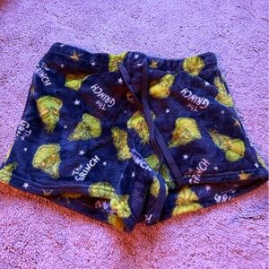 Dr. Seuss Grinch Fleece Shorts - Green and Black